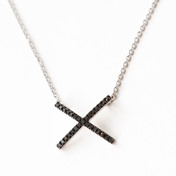 Rarities Carol Brodie black diamond pendant necklace quiet luxury minimalist - Picture 1 of 15